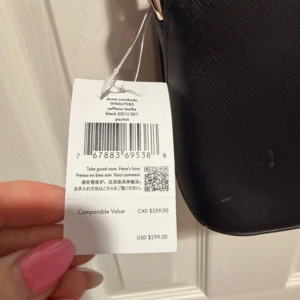 NWT Kate Spade Payton Dome Crossbody Black Saffiano Leather Gold Hardware - Picture 8 of 14
